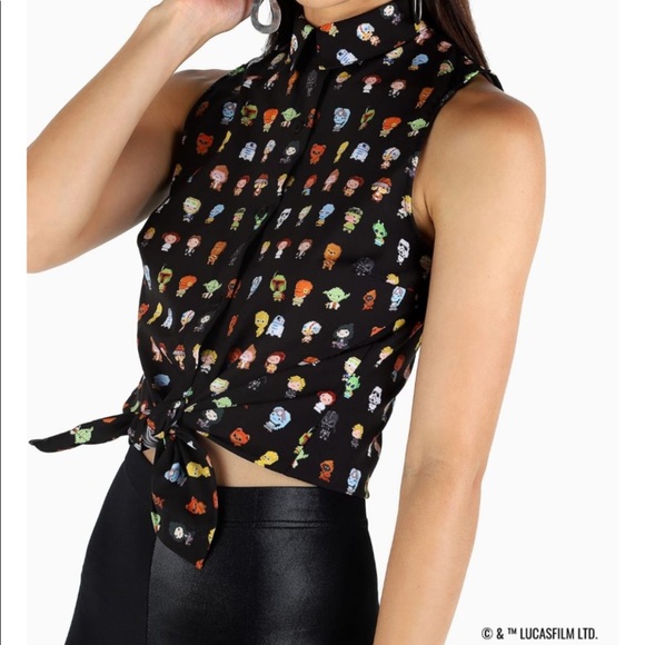 8 BIT STAR WARS BUSINESS TIME SHIRT SIZE S NWOT BLACKMILK BLACK - Picture 3 of 10